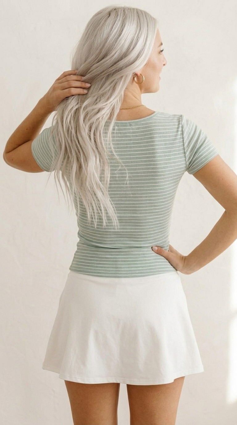 Sauge Pointelle Henley Top