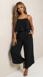 Crêpe Wide Leg Jumpsuit