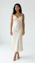 Ivoire Satin Slip Dress