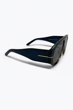 Marin Navy Tortoiseshell Shield Sunglasses