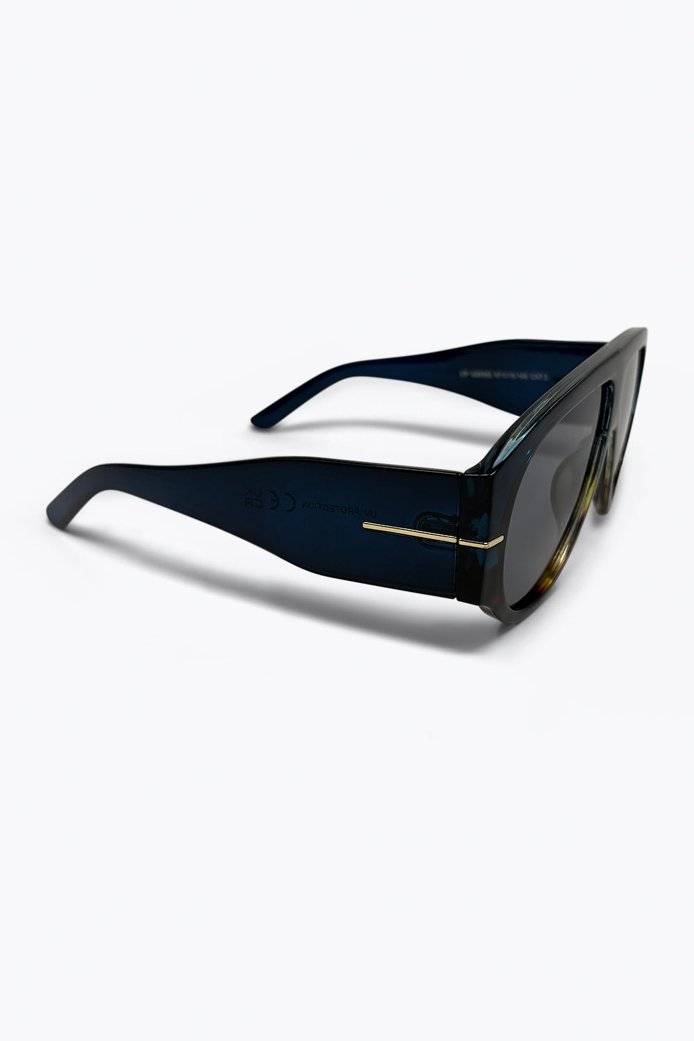 Marin Navy Tortoiseshell Shield Sunglasses