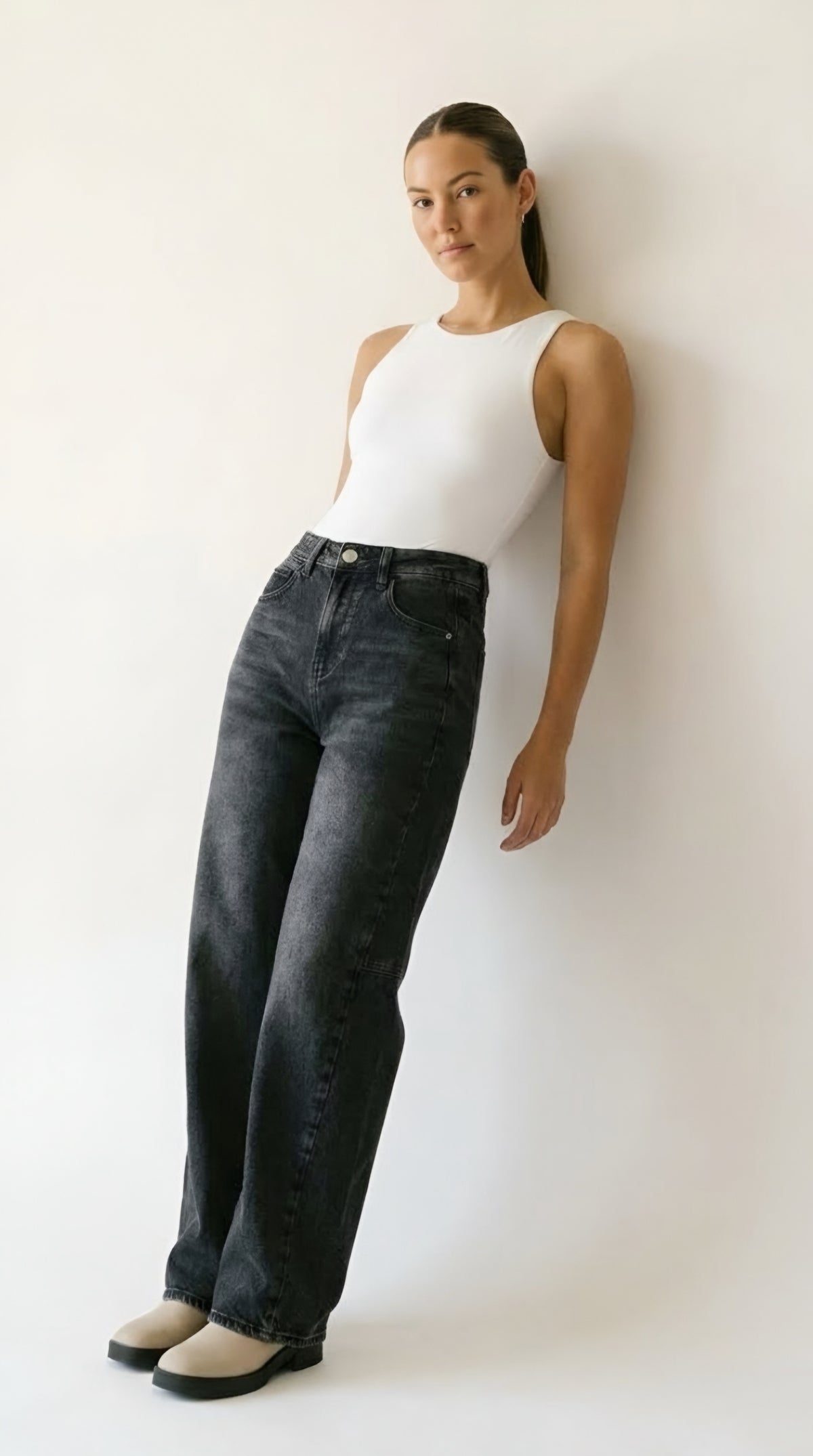 Couture Barrel Leg Jeans