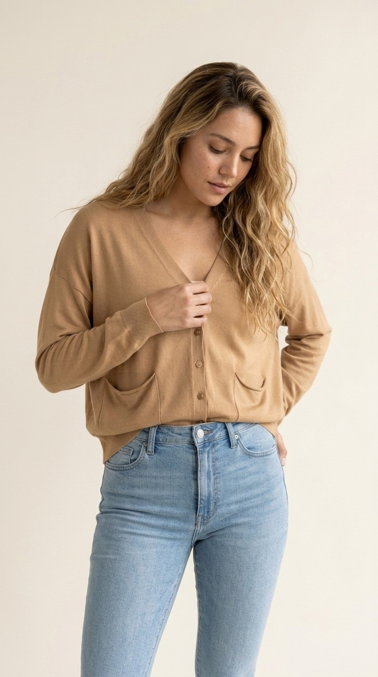 Poche Fine Knit Cardigan