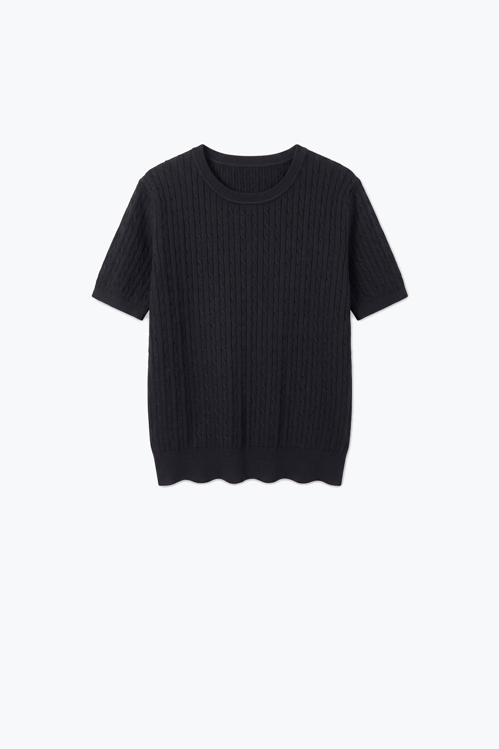 Câble Fine Knit Crew Neck