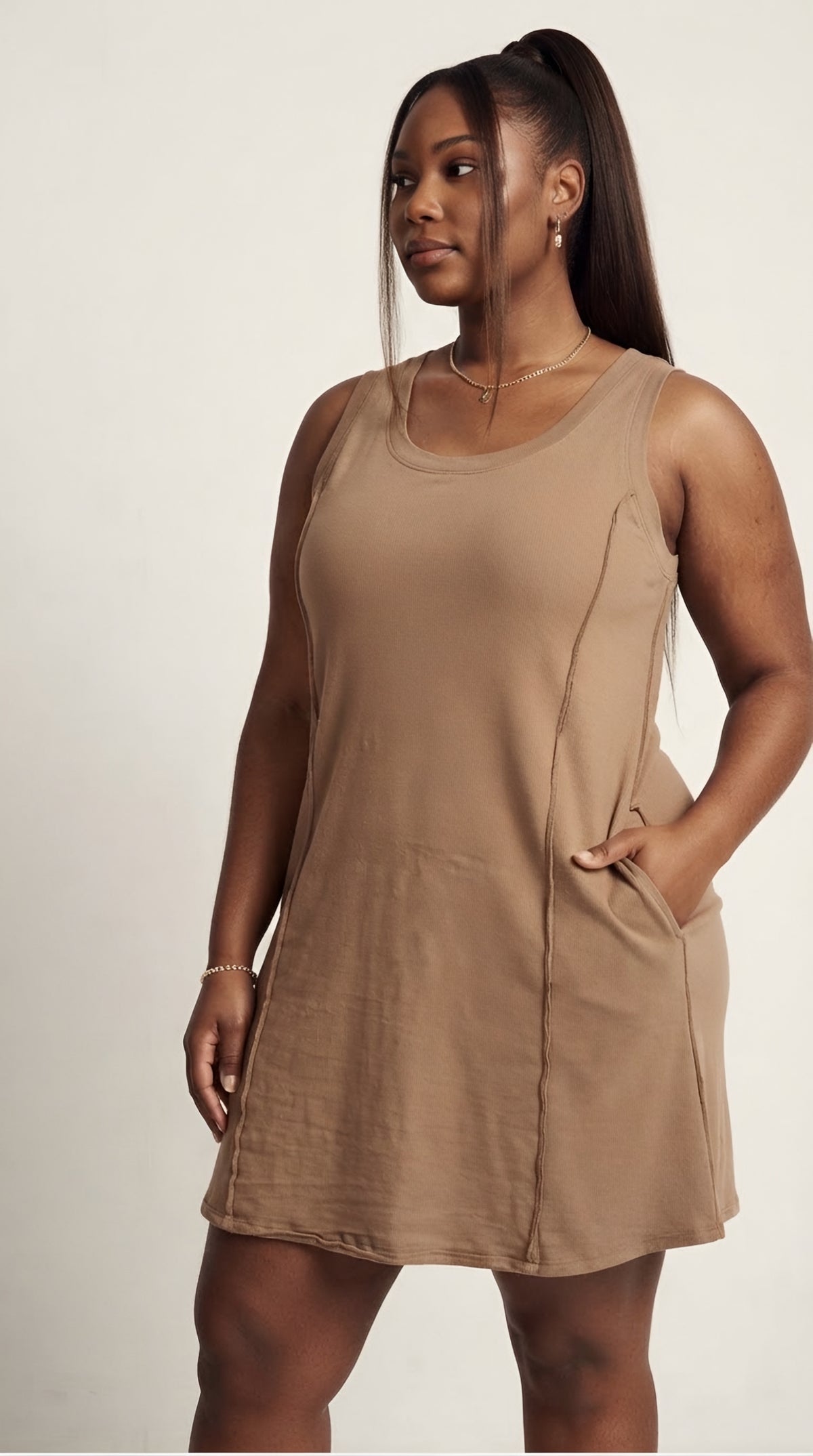 Ardoise Tank Dress — Moka