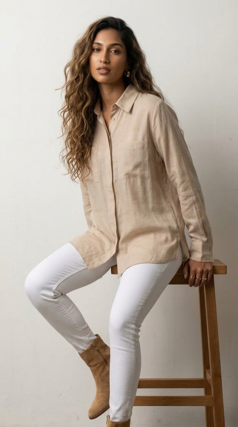 Voilure Oversized Button Blouse