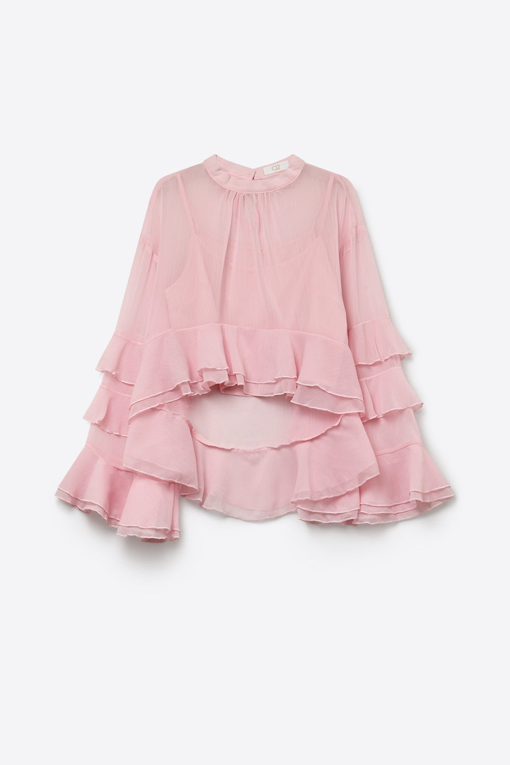 Volière Ruffle Chiffon Blouse