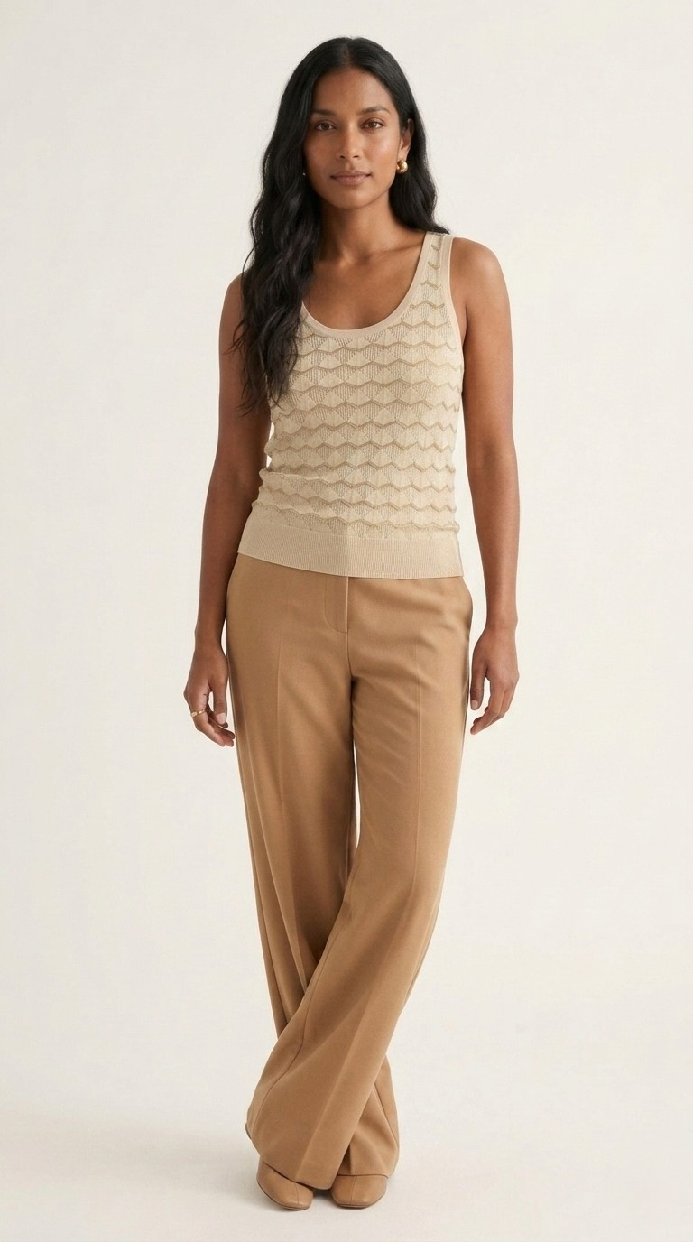 Lucent Metallic Knit Tank