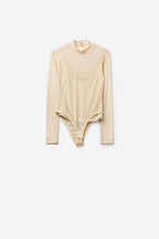 Résille Mesh Mock Neck Bodysuit