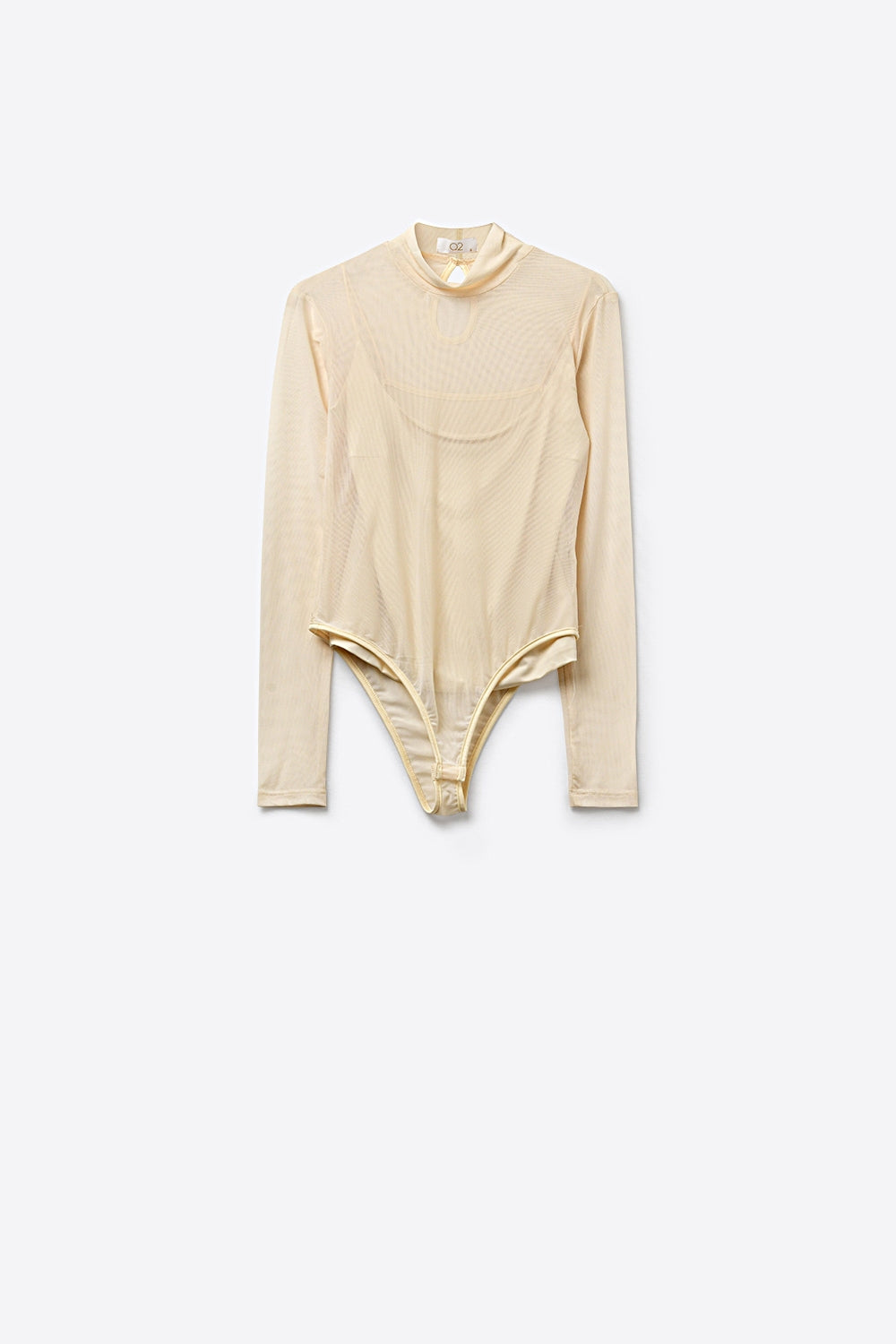 Résille Mesh Mock Neck Bodysuit