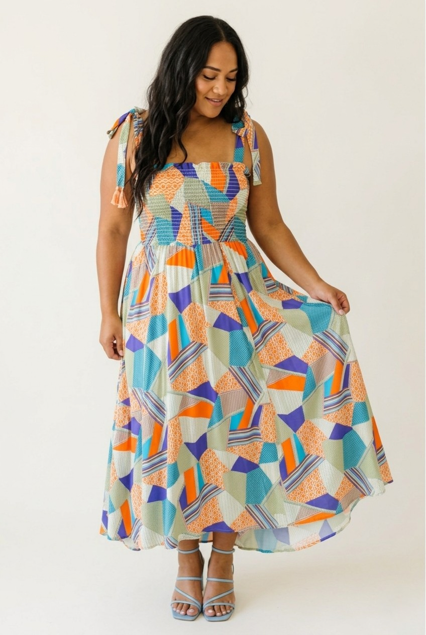 Citron Smocked Maxi Dress