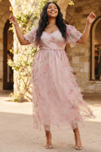 Colombe Flutter Sleeve Maxi Dress
