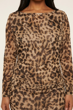 Féroce Leopard Bodycon Midi Dress