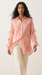 Aquarelle Tie Sleeve Blouse
