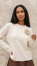 Flocon Pom-Pom Knit Sweater