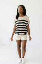 Marinière Stripe Knit Sweater Top