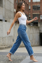 Corde Wide Leg Ankle Jeans