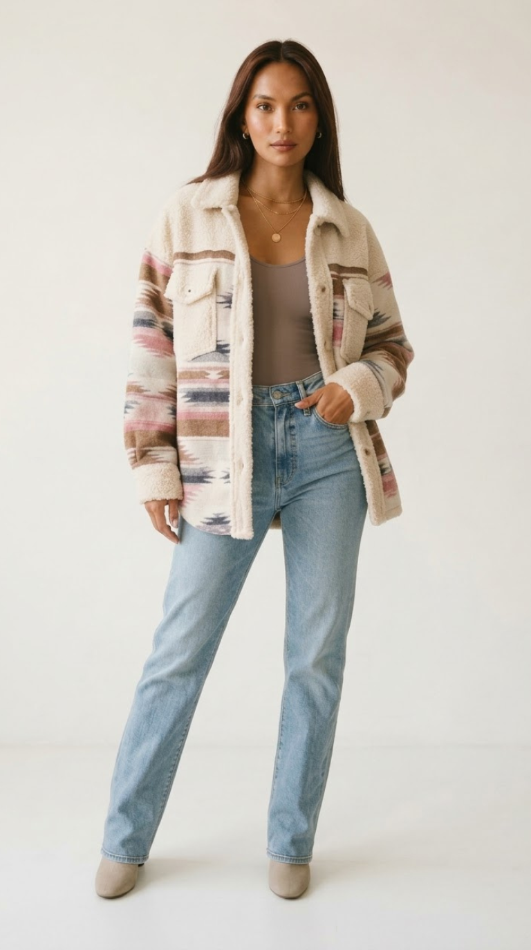 Soleil Aztec Shacket