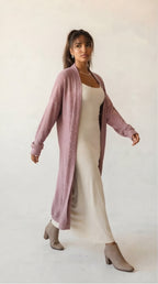 Dérivent Cardigan Ouvert — Rose Cachemire