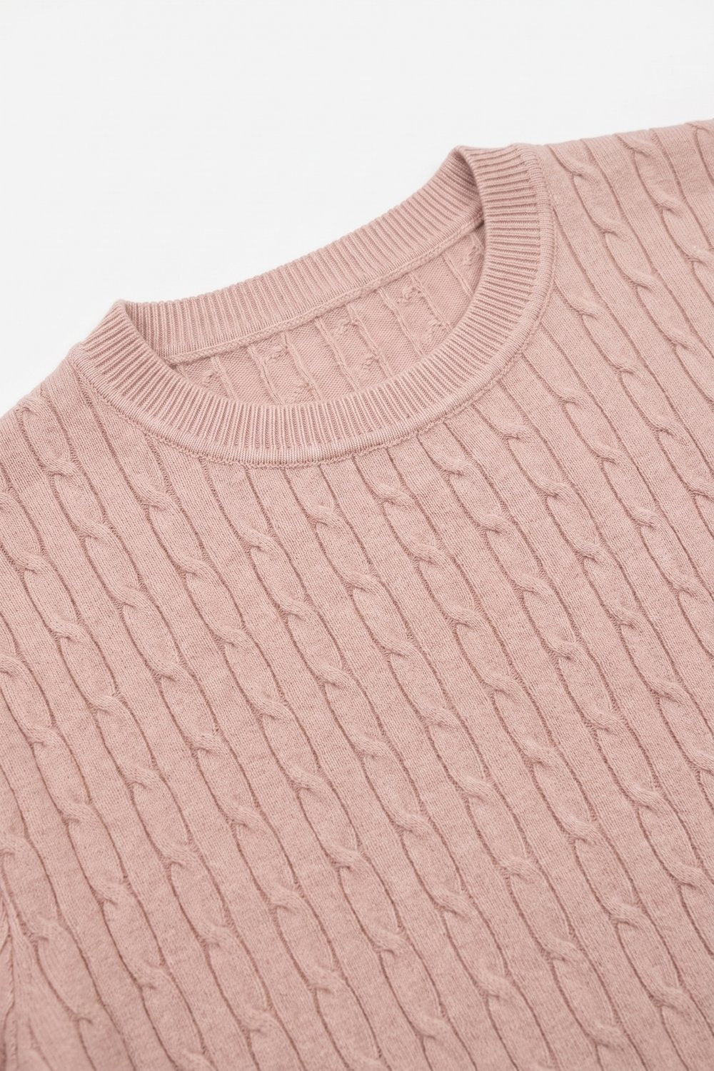 Câble Fine Knit Crew Neck