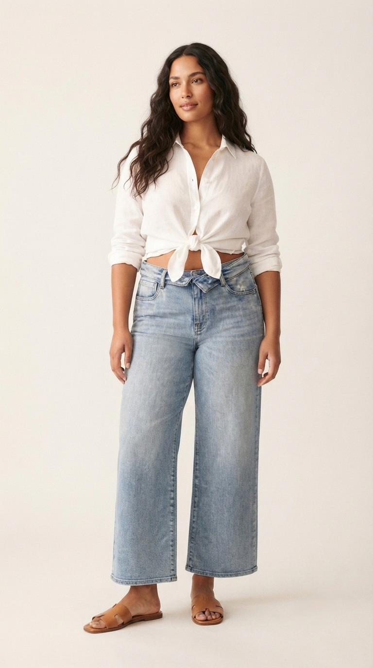Pli Wide Leg Jeans