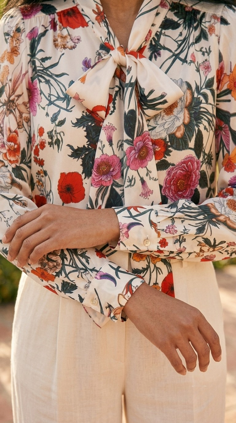 Corolle Floral Satin Blouse