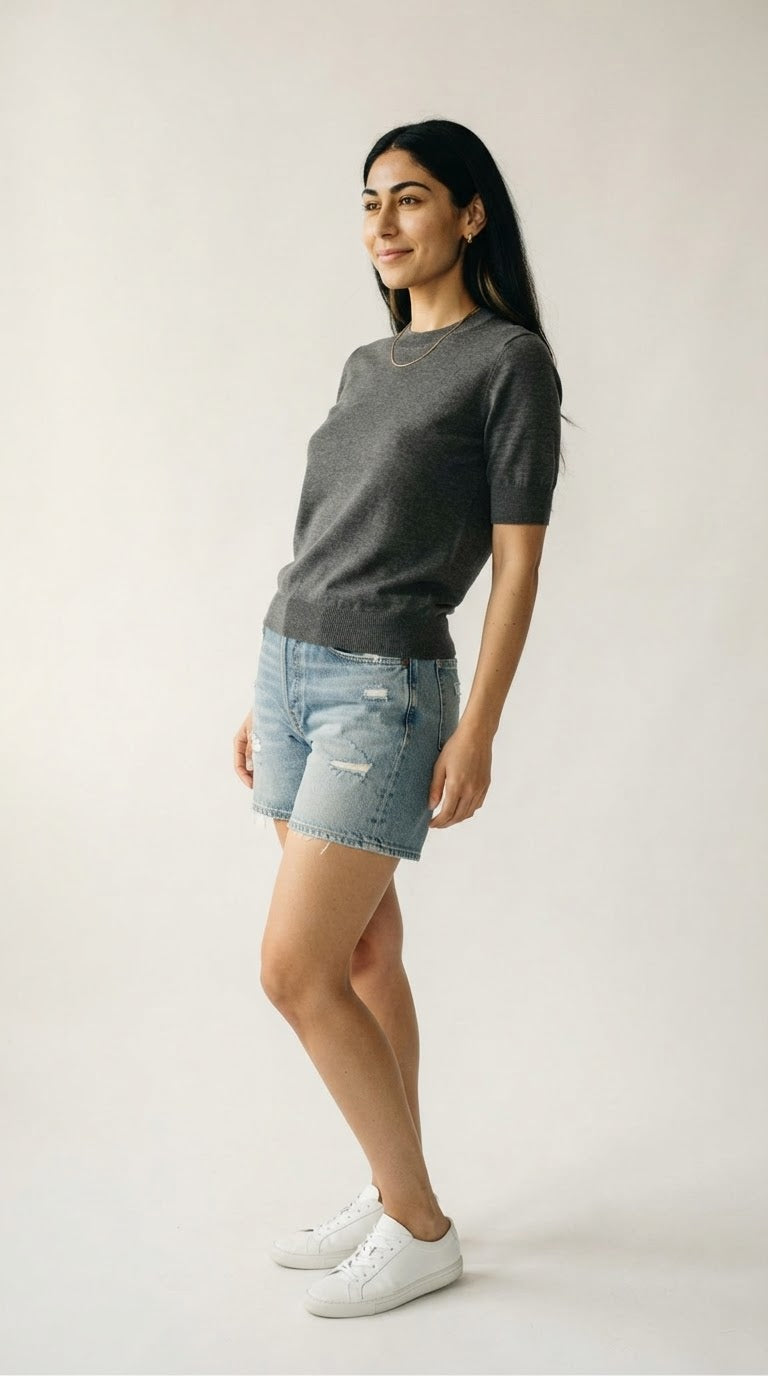 Laine Fine Knit Crew Neck