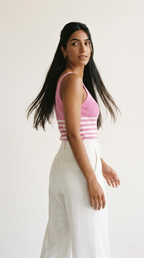Cascade Stripe Ribbed Tank