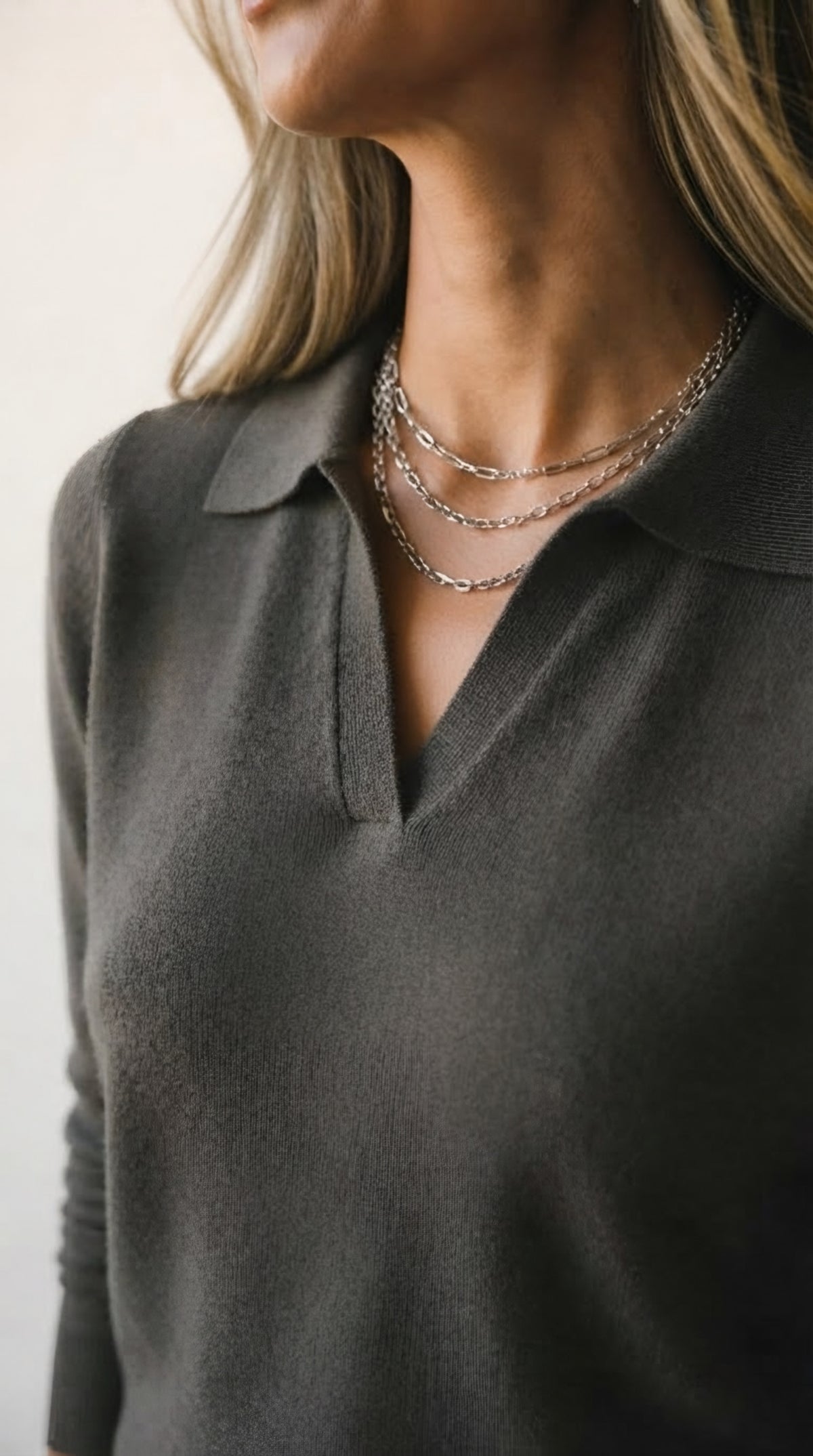 Liseré Polo Knit Sweater