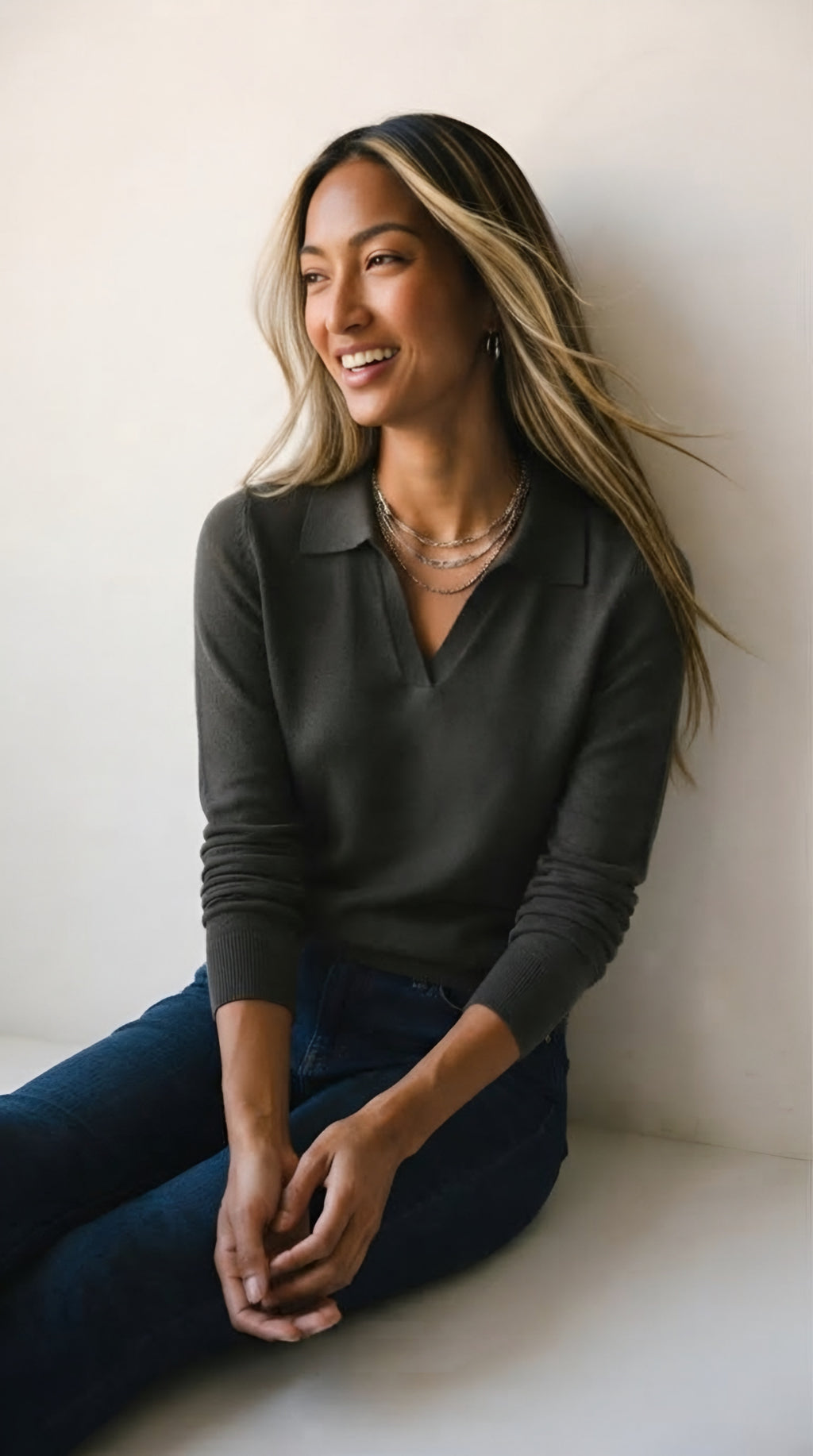Liseré Polo Knit Sweater
