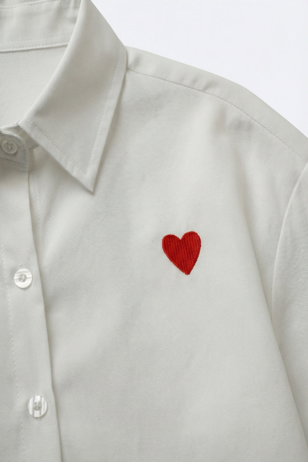Cœur Embroidered Button Shirt