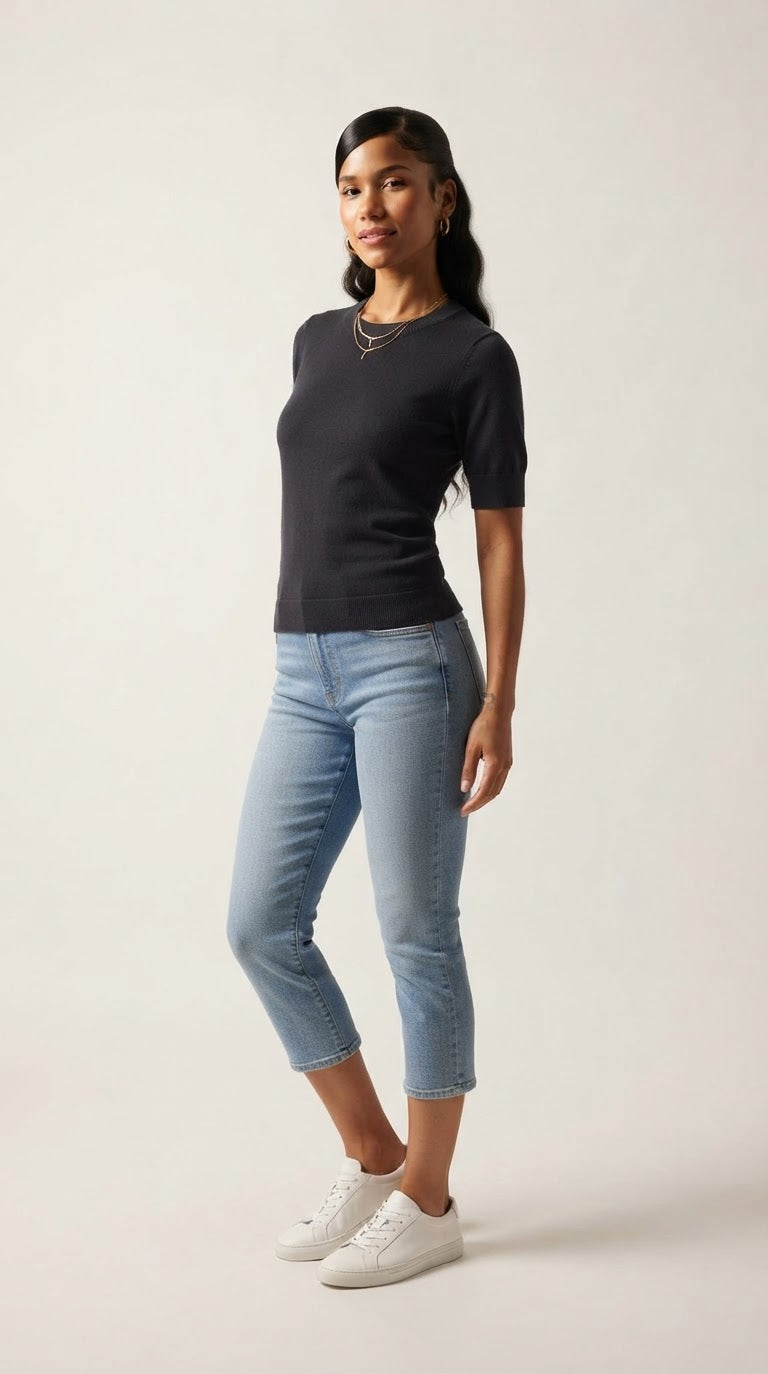 Laine Fine Knit Crew Neck