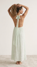 Feuille Mint Lurex Midi Dress