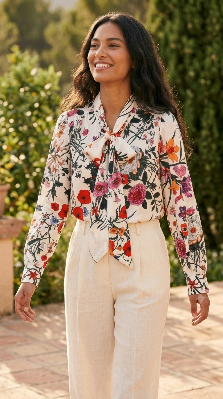 Corolle Floral Satin Blouse
