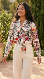 Corolle Floral Satin Blouse