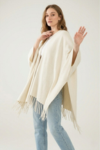 Effiloché Knit Poncho