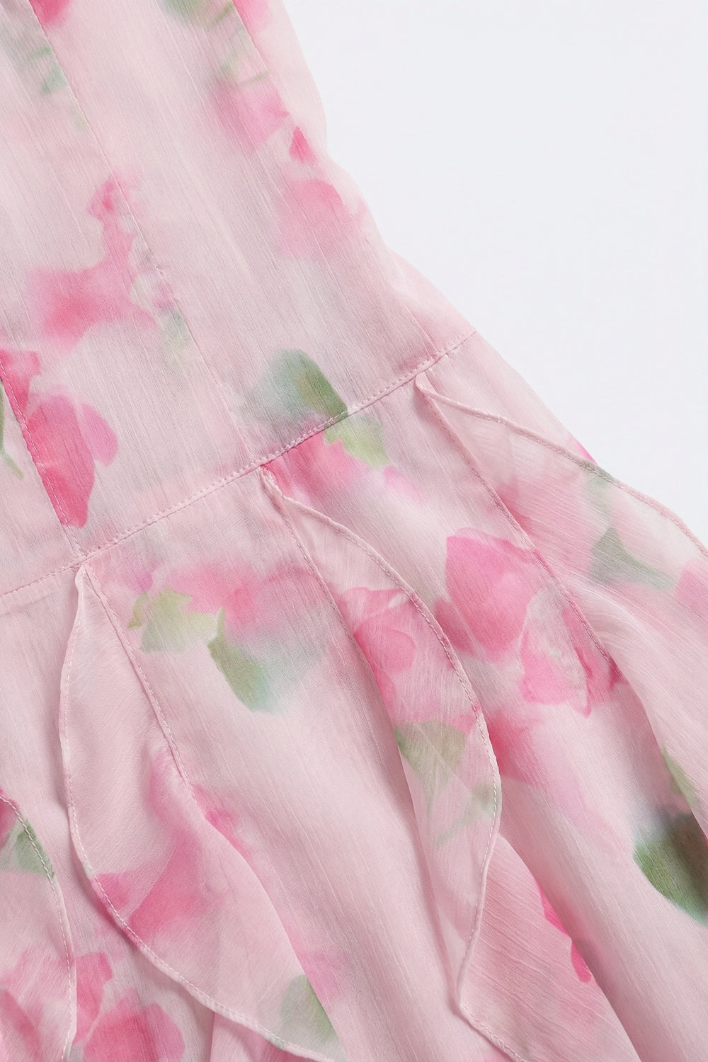 Pétale Ruffle Floral Maxi Dress