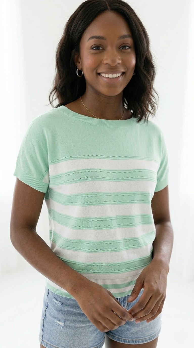 Marinière Stripe Knit Sweater Top