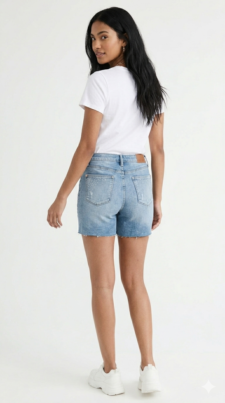 Scintille High Rise Cutoff Shorts