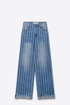 Vergure Stripe Wide Leg Jeans