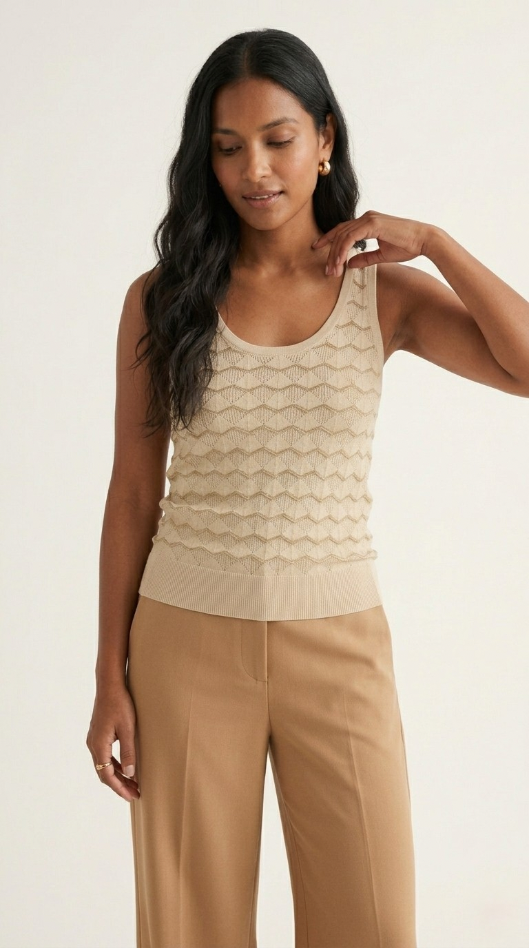 Lucent Metallic Knit Tank