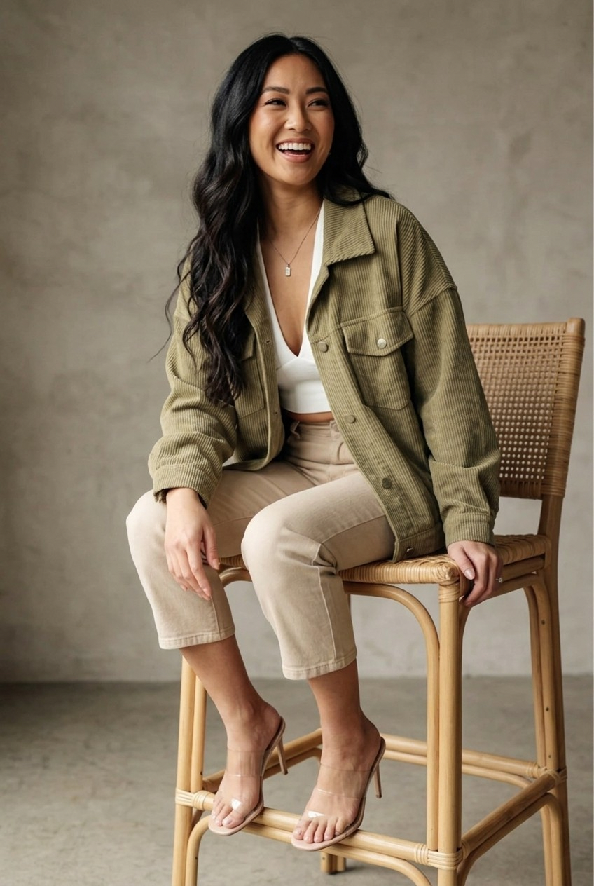 Latte Au Matcha Corduroy Jacket