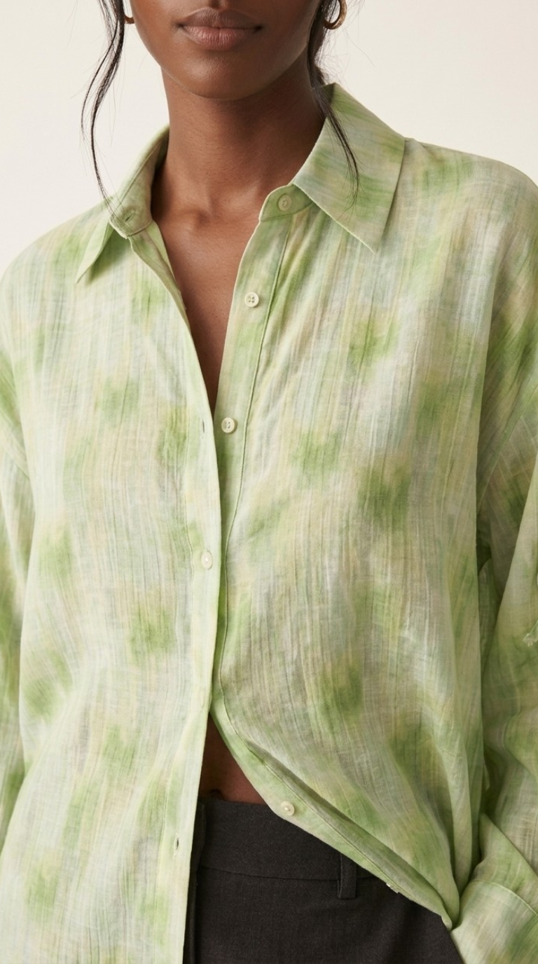 Aquarelle Tie Sleeve Blouse