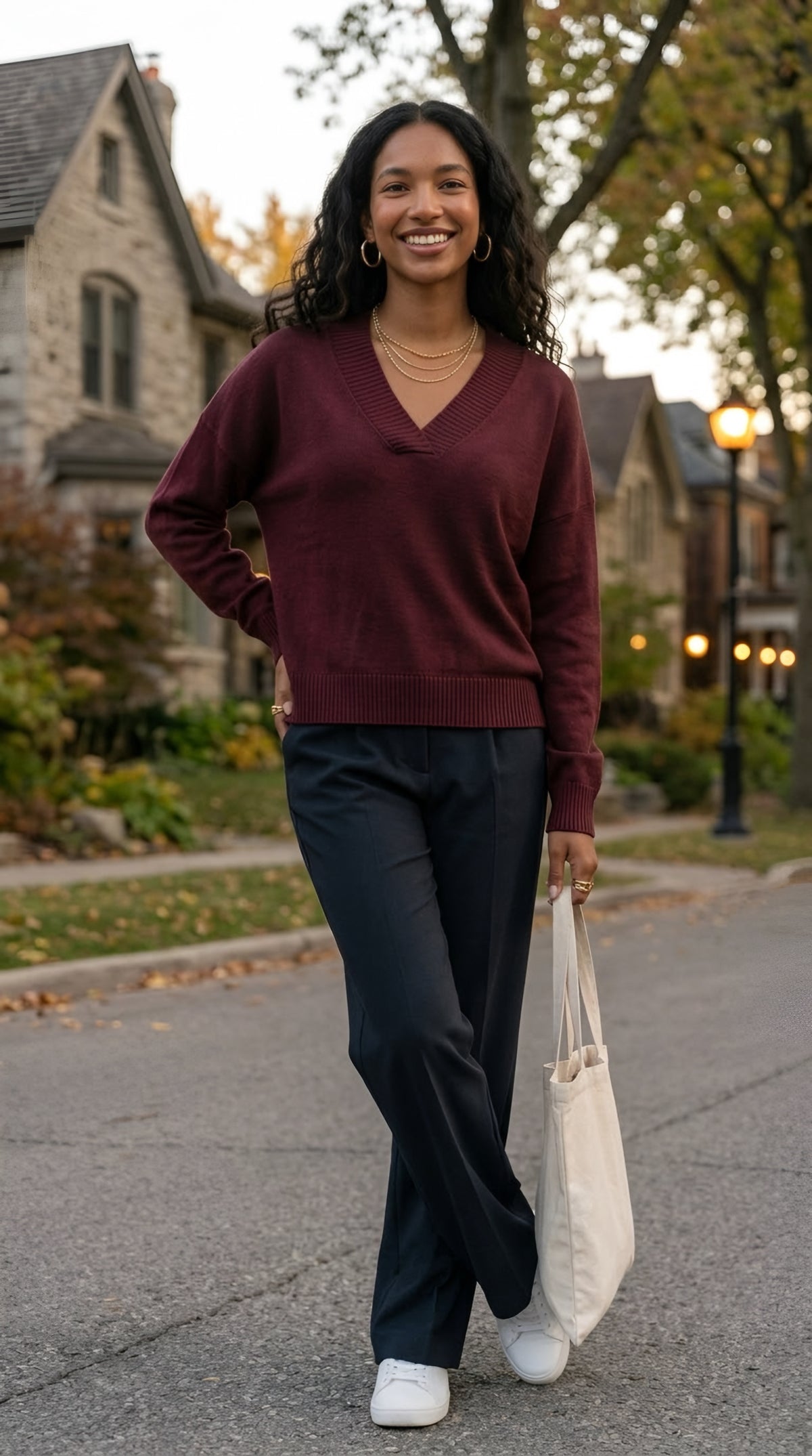 Solstice V-Neck Knit Jumper