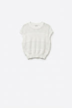 Treillis Cap Sleeve Sweater