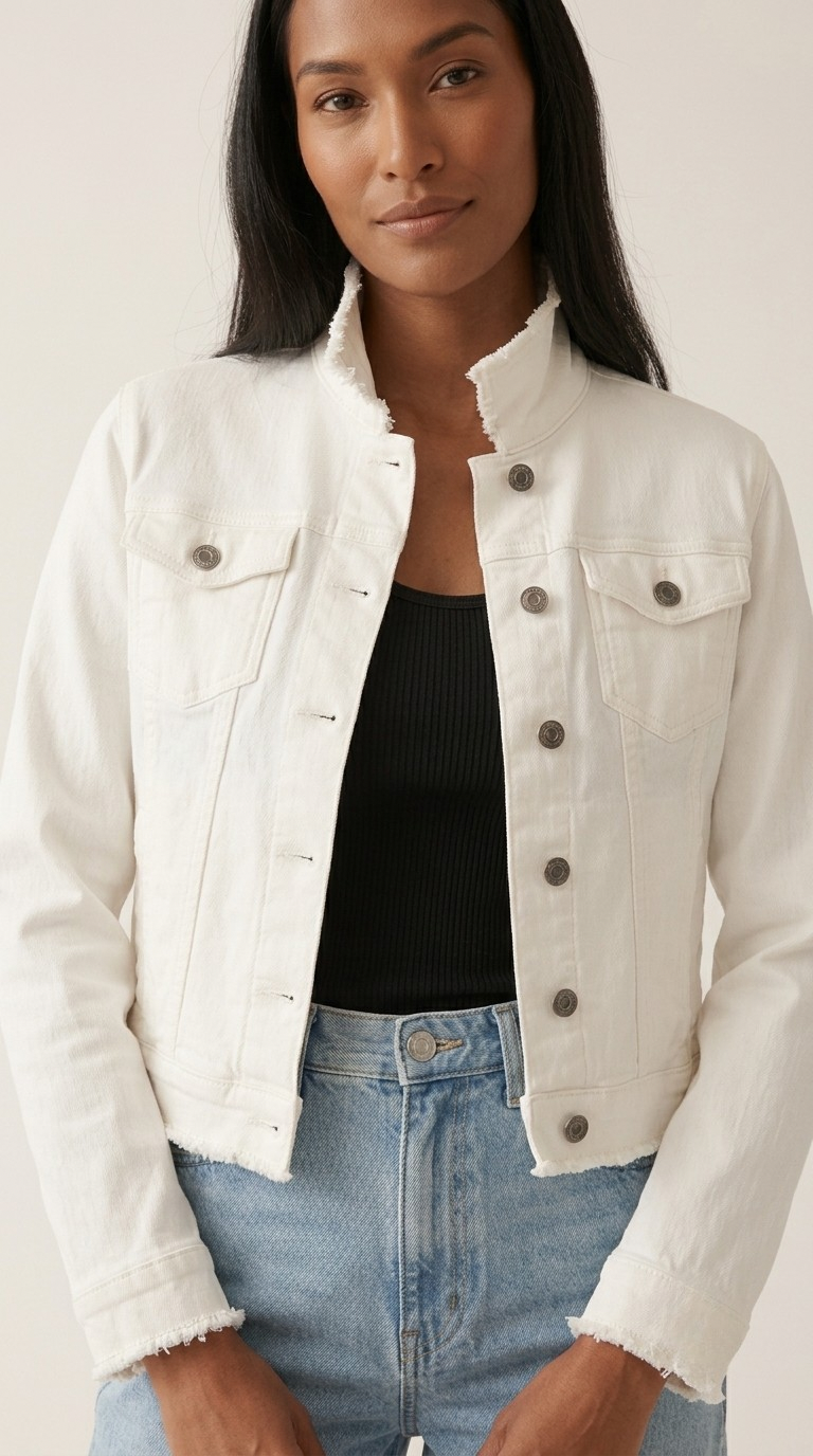 Effilé Raw Edge Denim Jacket