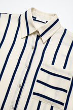 Liseré Satin Stripe Button Shirt