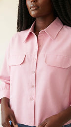 Bouton Cropped Pocket Shirt