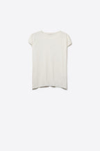 Nervuré White Cap Sleeve Knit Sweater