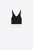 Bordure Contrast Hem Tank